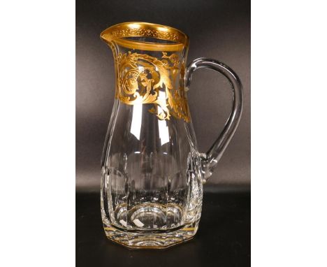 De Lamerie Fine Bone China heavily gilded water jug, specially made high end quality item, Made in England, height 22.5cm