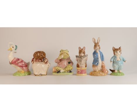 Royal Doulton Beswick 'Tom Kitten' and 'Jeremy Fisher', a pair of large gold edition limited edition figures celebrating the 