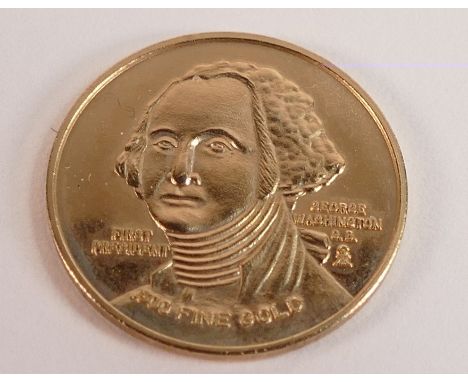 USA 14ct gold bicentennial medallion, weight 2.39g.