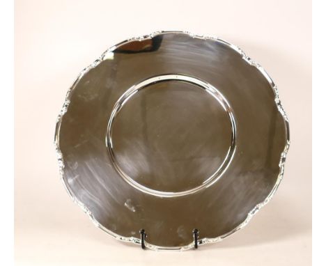 De Lamerie Fine silver plated gilt layplate/tray Royale, specially made high end quality item, new and Made in England, d.36c