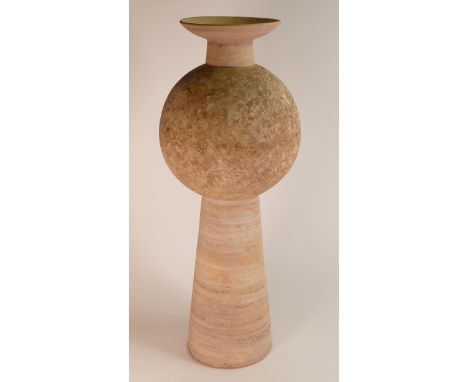 Isabella Pope, Studio Pottery large Planet pot. Pope was a Master Potter and teacher who created these forms inspired by Chin