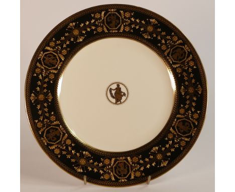 Boxed Wedgwood Black Astbury dinner plate. Diameter: 27cm