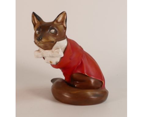 Royal Doulton Seated Fox in Hunting Outfit. Marked Flambe to base. Height: 16cm