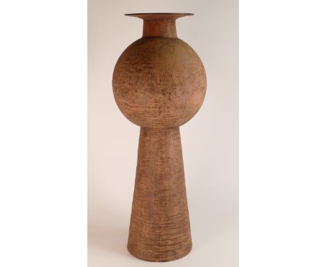 Isabella Pope, Studio Pottery large Planet pot. Pope was a Master Potter and teacher who created these forms inspired by Chin