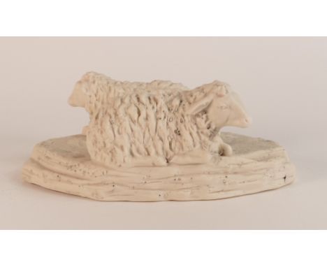 W. H. Goss, Parian model of a laying sheep. Length: 19cm