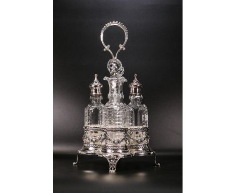 De Lamerie Sterling silver condiment set. Weight of silver stand 470 grams, specially made high end quality items, Made in En