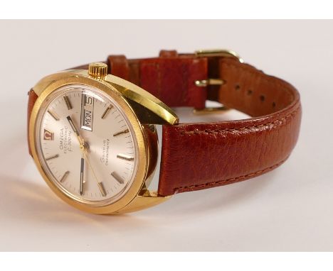 Omega ELECTRONIC f300hz Geneve Chronometer gents wrist watch. Not working, may need a new battery.  In exceptionally clean an