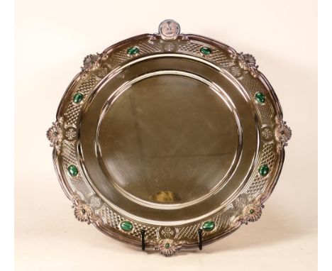 De Lamerie Fine silver plated gilt layplate/tray, specially commissioned for HRH Prince Salman Bin Abdulaziz Al Saud made hig