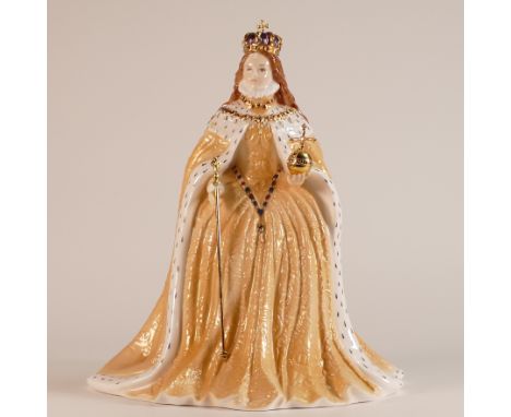 Royal Worcester Compton &amp; Woodhouse Queen Victoria I in Coronation Robes. Limited edition number 134 of 4500