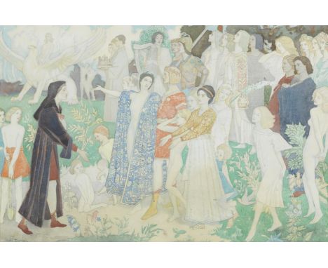 John Duncan RSA RSW (British, 1866-1945)The Shining Land signed 'John Duncan' (lower left)watercolour48.5 x 73.3 cm. (19 1/8 