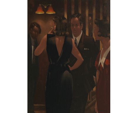 Jack Vettriano OBE Hon LLD (British, born 1951)Lady in black, Raith Ballroom signed 'VETTRIANO' (lower right)oil on canvasboa