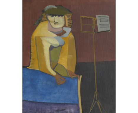 Robert Colquhoun (British, 1914-1962)Figure with music stand oil on canvas76.2 x 63.5 cm. (30 x 25 in.)Footnotes:In the prese