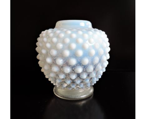 Retro Fenton Opalescent Hobnail Glass Vase. A fabulous vintage Fenton Opalescent hobnail glass vase 11cm high and 10cm diamet
