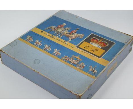 A Johillco coronation procession 1953 set, comprising outriders, carriage, etc, in original box.