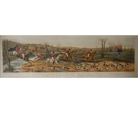 After Henry Alken (1785-1851).  Fox hunting 'Full Cry' (Plate No 3), engraved by Eugene Tilly, hand coloured, published by Fr