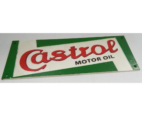 *A Castrol plaque.