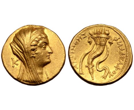 Ptolemaic Kingdom of Egypt, Arsinoe II Philadelphos AV Mnaieon - Oktadrachm. Alexandria, circa 253-246 BC. Head right, veiled