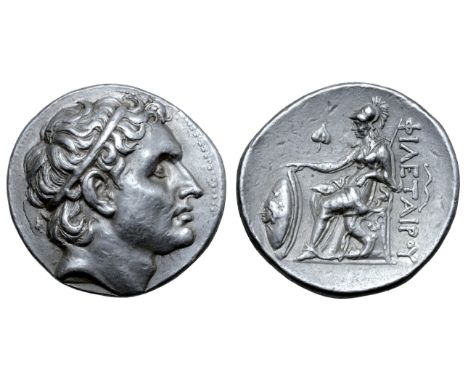 Kingdom of Pergamon, Philetairos I AR Tetradrachm. Circa 270-265 BC. Diademed head of the deified Seleukos I to right / Athen