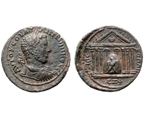 Uranius Antoninus Æ32 of Emesa, Seleucis and Pieria. Dated SE 565 = AD 253/4. AVTOK C OV?? ANT?N?INOC C?, laureate bust right