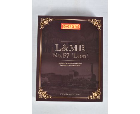 A BOXED OO GAUGE HORNBY MODEL RAILWAY TRAIN THREE COACH CENTENARY CELEBRATION  PACK, L&amp;MR,  Centenary 1930, no.. 57  'Lio