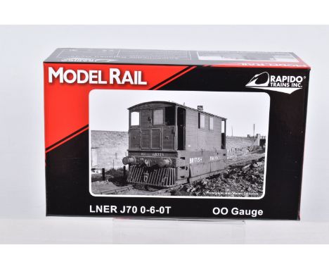 A BOXED OO GAUGE RAPIDO TRAINS INC MODEL RAILWAY STEAM LOCOMOTIVE, Class J70, number 8223, in LNER Post-War Livery with Full 