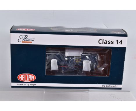 A BOXED OO GAUGE HELJAN MODEL RAILWAY LOCOMOTIVE, Class 14, no. 14 in National Coal Board Ashington in NCB Blue Livery, model