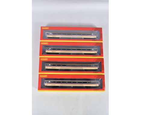 FOUR BOXED HORNBY 00 SCALE BR INTERCITY EXECUTIVE Mk3 COACHES, to include a BR Intercity Executive Mk3 Trailer Guard's Standa