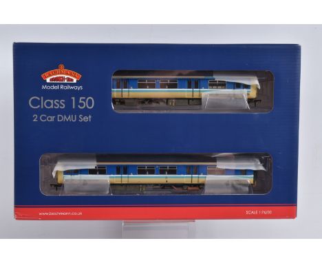 A BOXED OO GAUGE BACHMANN BRANCHLINE MODEL RAILWAY TWO CAR PACK, Class 150, DMU, running no. 150150 in BR Regional Railways S