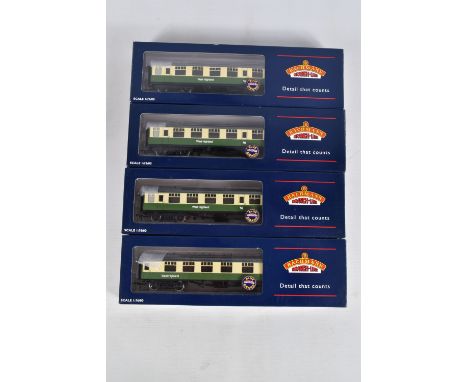 FOUR BOXED OO GAUGE BACHMANN BRANCHLINE MODEL RAILWAY COACHES, to include  a  Mark I  TSO 'West Highland' (A), a Mark I  TSO 