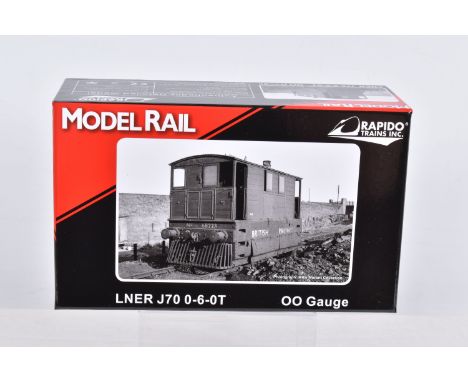 A BOXED OO GAUGE RAPIDO TRAINS INC MODEL RAIL STEAM LOCOMOTIVE, LNER Class J70, no. 68223, model no. MR-205, appears in new c