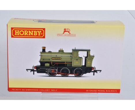 A BOXED OO GAUGE HORNBY MODEL RAILWAY STEAM LOCOMOTIVE, Class B2 Peckett 0-6-0ST, no. 4 'Sherwood' in Sherwood Colliery Lined