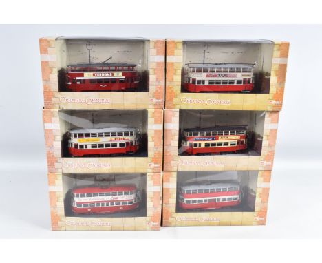 SIX BOXED DIECAST CORGI THE ORIGINAL OMNIBUS COMPANY 1/76 SCALE MODEL VEHICLES, to include model numbers, OM40506, OM40505, O