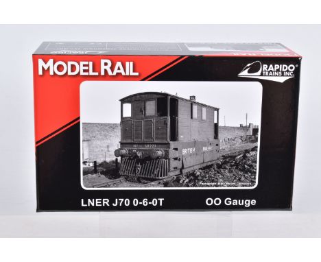 A BOXED OO GAUGE RAPIDO TRAINS INC MODEL RAILWAY STEAM TRAM, LNER Class J70, no. 68222, model no. MR-202, appears in new cond