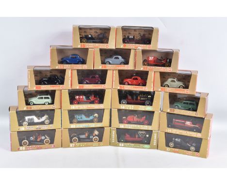 TWENTY ONE BOXED BRUMM DIECAST VEHICLES, to include a R9 Coppa Florio, model no. HP 75a R10 Gordon Bennet, model HP 100, a R1
