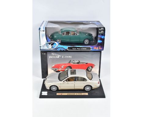 A BOXED AUTOART MILLENNIUM SERIES JAGUAR E-TYPE ROADSTER SERIES III V12, No.73523, 1/18 scale, red body with black interior, 
