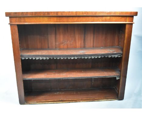 A Late Victorian/Edwardian Mahogany Three Shelf Open Bookcase, 120cms Wide 