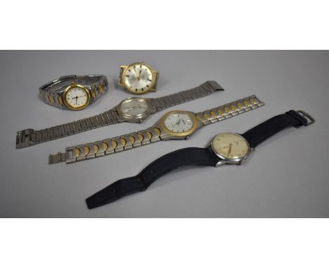 A Collection of Vintage and Later Wrist Watches to include 1950s Record Manual Watch, Tissot Ladies Two Tone Stainless Steel 