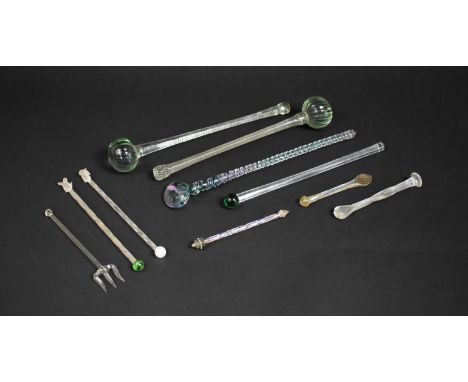 A Collection of 19th and 20th Century Cocktail Stirrers, Sugar Crushers, Trident Etc 