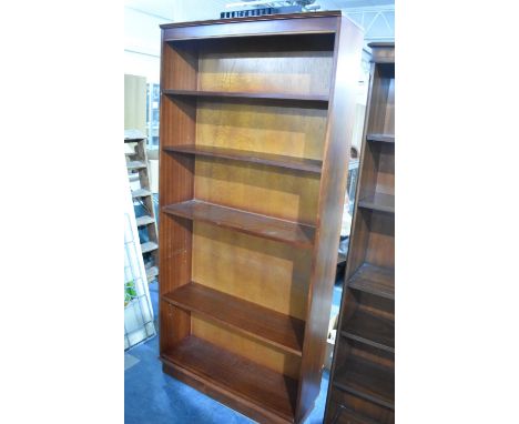 A Beresford and Hicks Mahogany Five Shelf Open Bookcase, 92cms Wide and 193cms High 