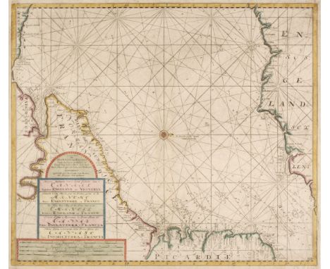 Van Keulen (Gerald). Nieuwe Zeekaart van t' Eerste Gedeelte van t' Canaal Tuischen Engeland en Vrankryk, Amsterdam, circa 168