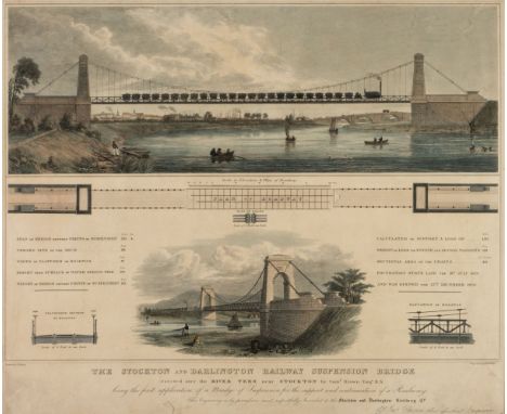 * Miller (W.). The Stockton and Darlington Railway Suspension Bridge erected over the River Tees near Stockton by Saml Brown 