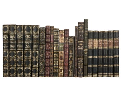 Britton (John). Cathedral Antiquities. Historical and Descriptive Accounts, 5 volumes, London: M.A. Nattali, 1836, numerous e
