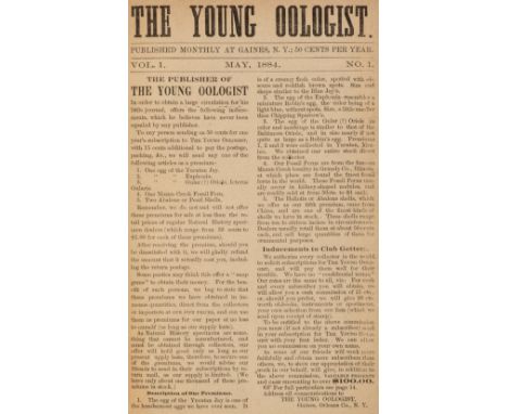 Oologist. The Young Oologist [-The Oologist. For the Student of Birds, their Nests and Eggs], volumes 1-58 in 15, Gaines [-Al