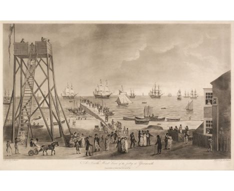* Yarmouth. Pollard (Robert), A North West View of the Jetty at Yarmouth, J. Butcher, June 19th, 1801 , uncoloured mixed-meth