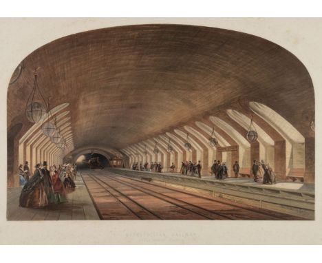 * Kell Brothers (publishers). Metropolitan Railway, Baker Street Station, circa 1868, bright chromolithograph slight spotting