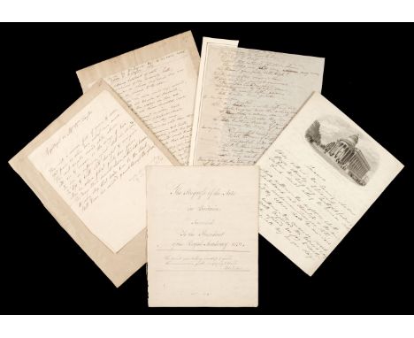 * [Abolitionists]. Group of autograph manuscripts, early 19th century, comprising: 1. Opie (Amelia, 1769-1853). 'Song, &amp; 