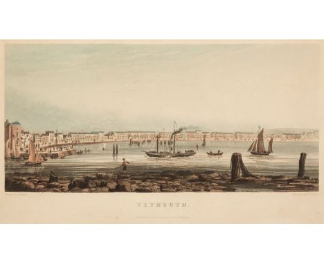 * Weymouth. Reeve (Richard Gilson), Weymouth, W. Thomas, Librarian, Bookseller &amp;c. Weymouth, circa 1850, aquatint after H