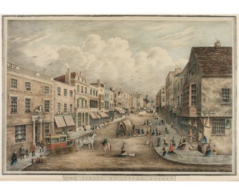 * Guildford. Prosser (Henry), High Street, Guildford, Surrey, Vincent Brooks Day &amp; Son, 1877, lithograph with contemporar