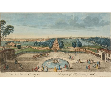* London. Parr (Nathaniel), A Prospect of St James's Park, Robt. Wilkinson, circa 1760, engraved view after J. Rigaud with Lo