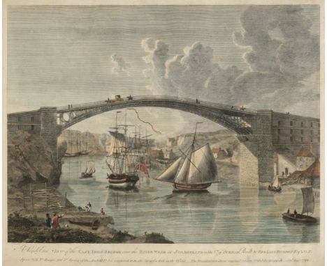 * Hunter (Henry). A South East view of the Cast Iron Bridge over the River Wear at Sunderland in the Co. of Durham Built by R